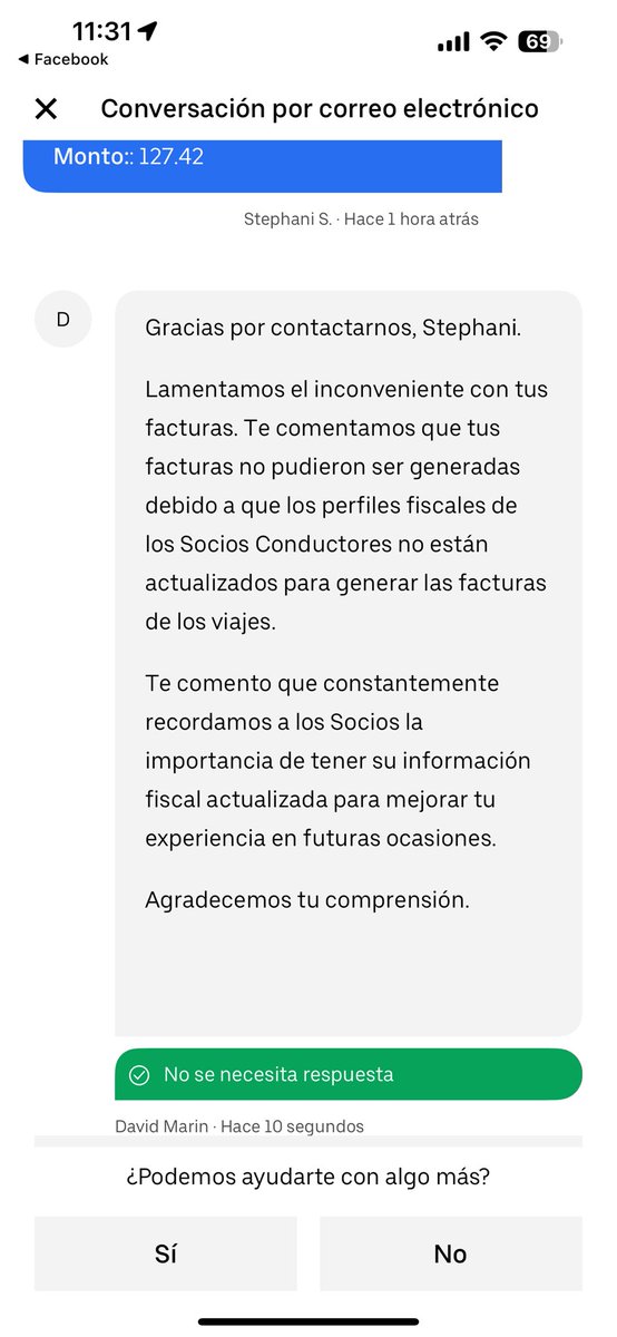 phani_so's tweet photo. Ajá y ahora? 🤡 Necesito mis facturas @Uber_MEX ! https://t.co/SEtVGJaIXq