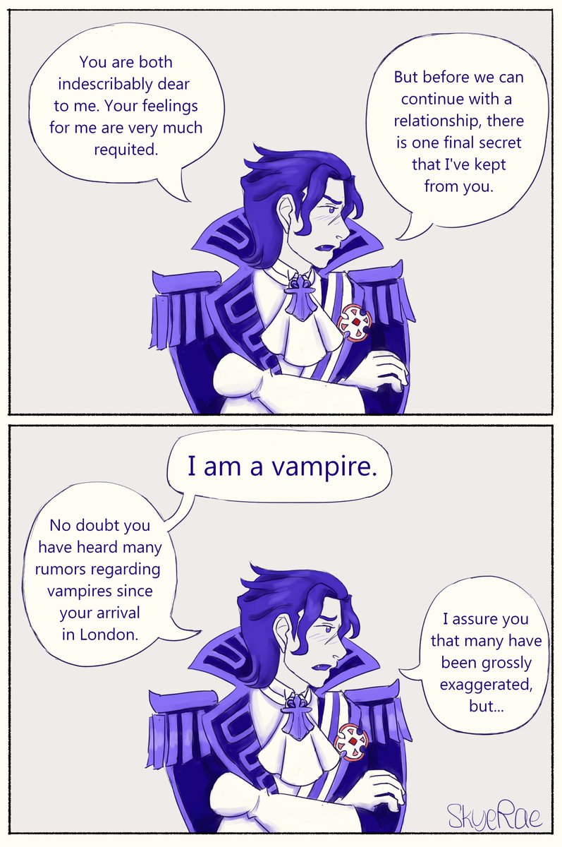 skyedancer_rae's tweet image. TGAA 2 Spoilers
Wherein Barok reveals that he is a vampire, and Kazuma has a completely normal reaction. (baroasoryuu)