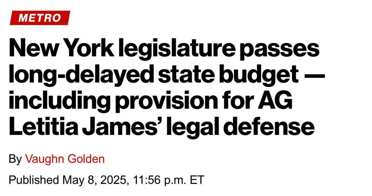 JayVTheGreat's tweet photo. @ABC So why are they paying for Letitia James’ legal defense in New York? https://t.co/l5IotmAUnD