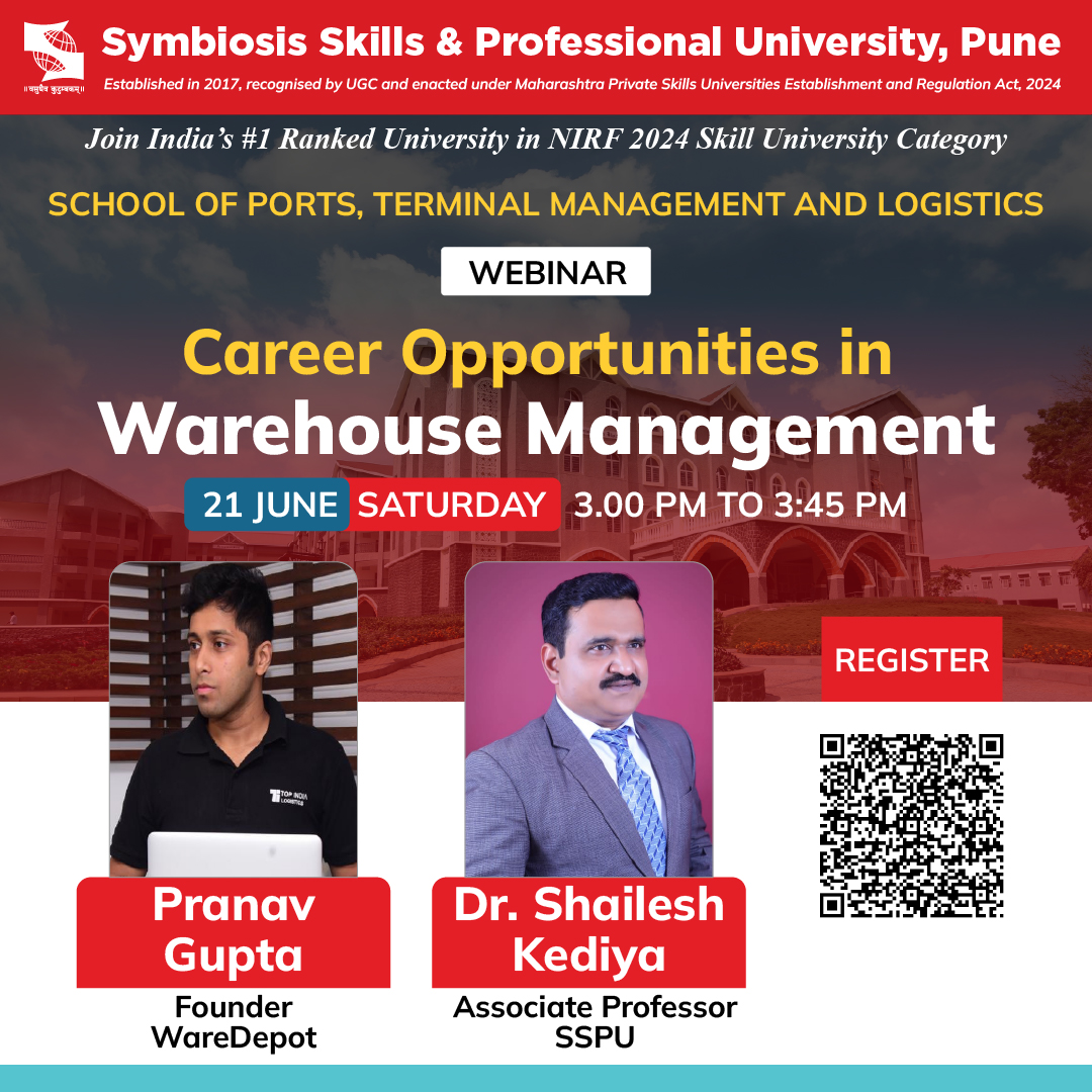 📦 Webinar | Career Opportunities in Warehouse Management
Explore the exciting and ever-expanding world of Warehouse &amp; Logistics Management with experts from the field!
#CareerOpportunities #SkillBasedLearning #SupplyChainManagement #WebinarAlert