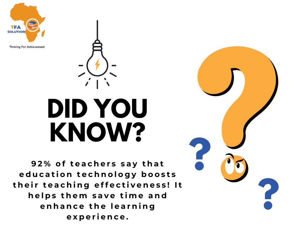 TFA_Solution's tweet photo. 92% of teachers say EdTech boosts teaching!
With auto-grading, instant feedback &amp; ready-made questions, TFA’s CBE-aligned platform makes learning efficient.

✨3-month FREE trial—limited slots!
🔗Sign up now → https://t.co/Jk48l6RXg9

#EdTech #CBEKenya #TFASolution #DidYouKnow https://t.co/O9Ogc1FoJT