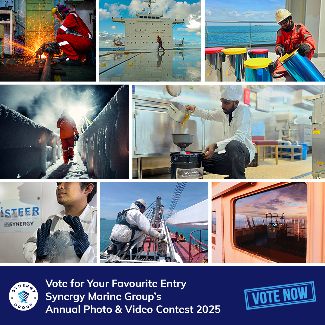Silent Guardians, Bold Voices 🌊
The 2025 Synergy Photo, Video &amp; Essay Contest celebrates creativity at sea.
🗳️ Vote for shortlisted entries now.
📅 Winners on 25 June – Day of the Seafarer.
🔗 synergymarinegroup.com/synergy-marine…
#WeAreSynergy #LifeAtSea