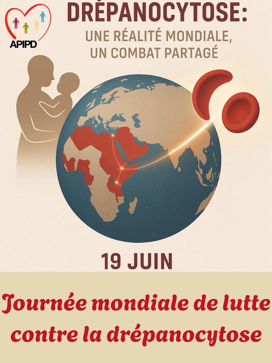 Drepaction's tweet image. #ONU | Organisation des Nations Unis

▪️En 2008, l’Assemblée Générale de l’ONU reconnaît officiellement la maladie dans une résolution appelée « la drépanocytose, priorité de santé publique » ;

▪️Le 19 Juin est dorénavant la journée internationale dédiée à la drépanocytose.