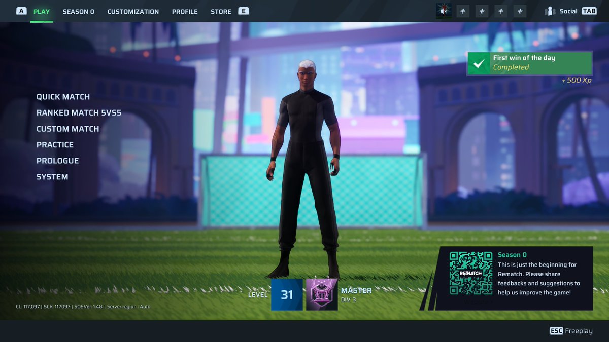 REMATCH IS SO GOOD
Climbed to Master 3 before launch