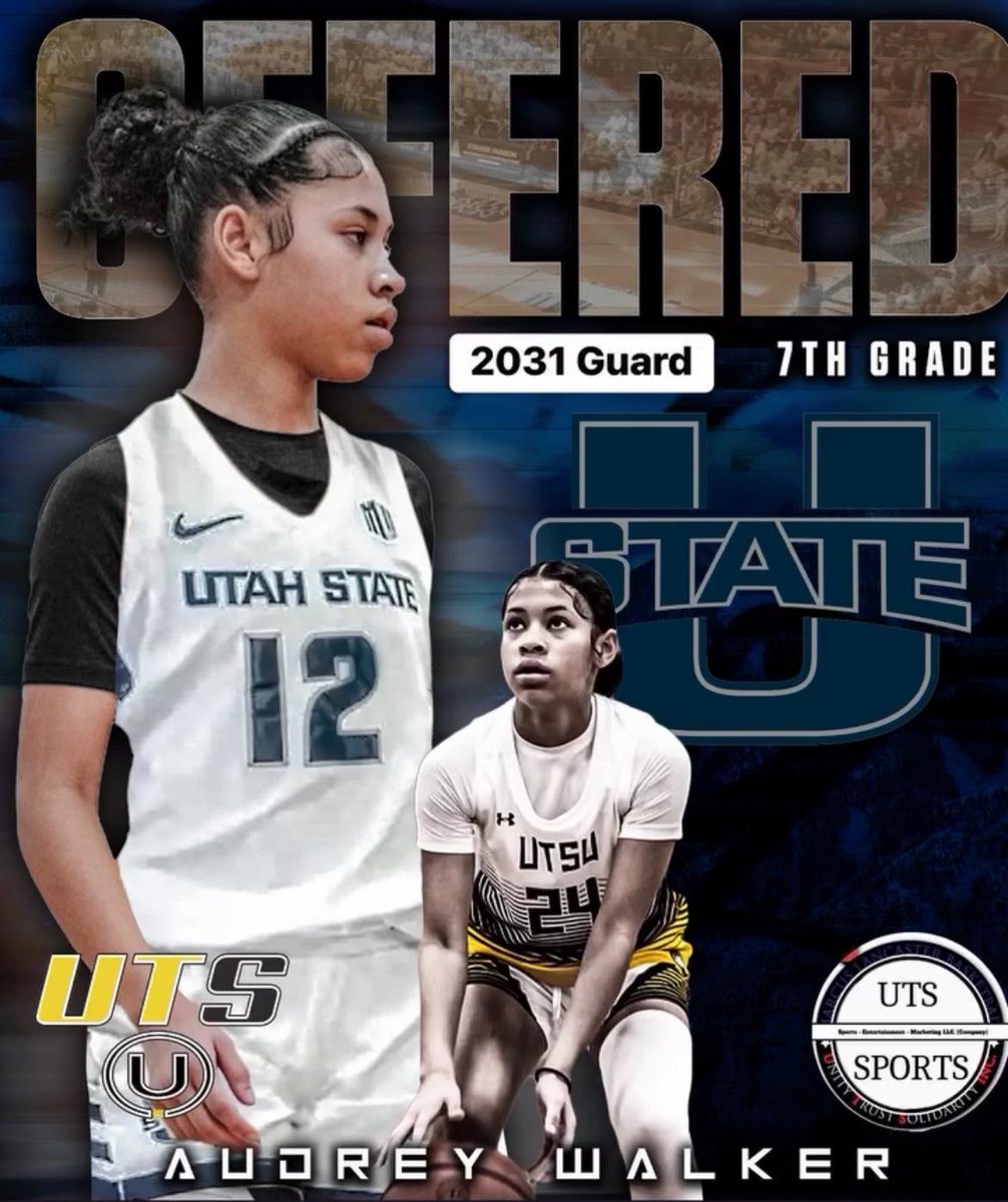 Audrey “BB” Walker (@audreywalker_24) on Twitter photo (2) Division 1 Offers <a href="/RMUWBasketball/">RMU Basketball</a> & <a href="/USUWBasketball/">USU Women's Hoops</a> this Season. Time to WORK HARDER ‼️
#AudreyWalker #7thGrade2031 #OFFERS #UTS #GuardUniversity #CheckOurGuardRESUME‼️
•
<a href="/KPannell71/">“KP”</a> <a href="/ShaneLaflin/">Shane Laflin</a> <a href="/PGHTexas/">Prep Girls Hoops Texas</a> <a href="/UANextGHoops/">Girls UAA</a> <a href="/girlzprepreport/">Girlz Prep Report</a> ‼️
<a href="/UTSEliteSports/">⚫️ UTS-U Basketball 🟡</a> 🤝🏾 <a href="/TXUBasketball/">Texas U</a> (2) Division 1 Offers <a href="/RMUWBasketball/">RMU Basketball</a> & <a href="/USUWBasketball/">USU Women's Hoops</a> this Season. Time to WORK HARDER ‼️
#AudreyWalker #7thGrade2031 #OFFERS #UTS #GuardUniversity #CheckOurGuardRESUME‼️
•
<a href="/KPannell71/">“KP”</a> <a href="/ShaneLaflin/">Shane Laflin</a> <a href="/PGHTexas/">Prep Girls Hoops Texas</a> <a href="/UANextGHoops/">Girls UAA</a> <a href="/girlzprepreport/">Girlz Prep Report</a> ‼️
<a href="/UTSEliteSports/">⚫️ UTS-U Basketball 🟡</a> 🤝🏾 <a href="/TXUBasketball/">Texas U</a>