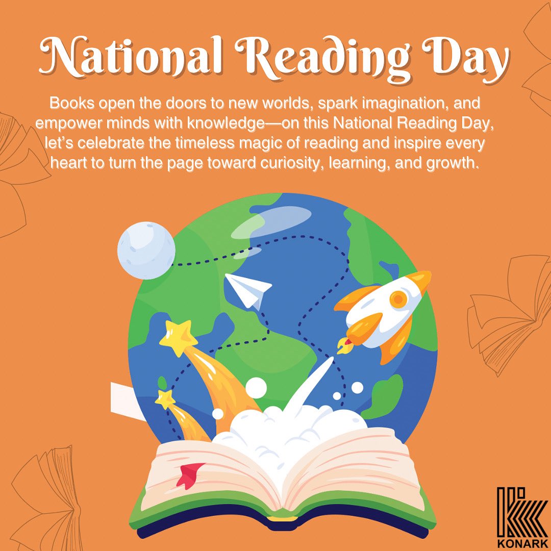📚 Happy National Reading Day!
Today, we celebrate the joy of reading—the stories that inspire us, the knowledge that empowers us, and the imagination that takes us beyond boundaries.

Let’s turn the page toward a more literate and curious world!
#NationalReadingDay #ReadEveryday