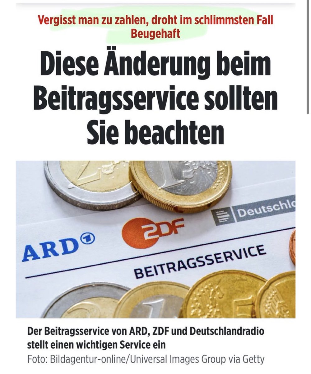 ÖRR Team Öffentlichkeitsarbeit einst: Beitragsservice „SERVICE". Wenn Freiheitsentzug und das Einfrieren von Vermögenswerten droht, dann sollte man das doch „Beitragsservice" nennen. 18,36 €, bitte, gerne.