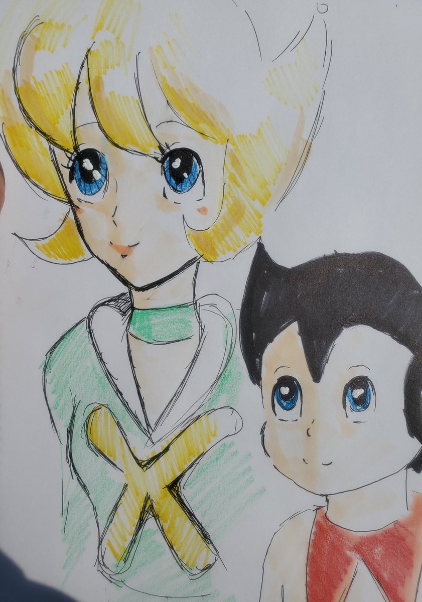 ジェッターマルスのマルスとミリを描いてみました 大人の事情で鉄腕