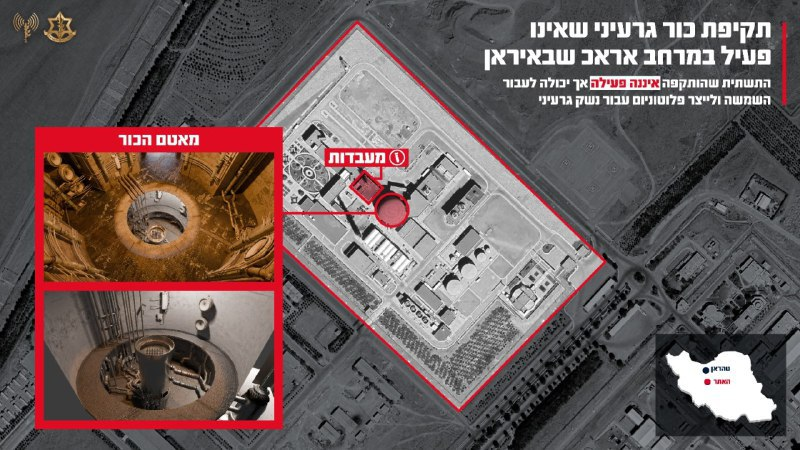 צה"ל מאשר: תקפנו כור גרעיני שאינו פעיל במרחב אראכ שבאיראן
<a href="/ndvori/">nir dvori</a>