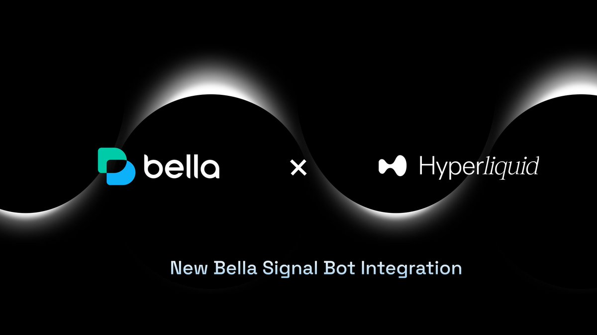 Bella Protocol (@bellaprotocol) on Twitter photo Let’s Get Hype! 🔥
Bella Signal Bot is now seamlessly paired with <a href="/HyperliquidX/">Hyperliquid</a>!
Trade perp markets with real-time AI signals from our AI Trading Agent - now seamlessly linked via app.hyperliquid.xyz/join/BEL.
Smarter trades & Lightning-fast execution. All in one.💥 Let’s Get Hype! 🔥
Bella Signal Bot is now seamlessly paired with <a href="/HyperliquidX/">Hyperliquid</a>!
Trade perp markets with real-time AI signals from our AI Trading Agent - now seamlessly linked via app.hyperliquid.xyz/join/BEL.
Smarter trades & Lightning-fast execution. All in one.💥