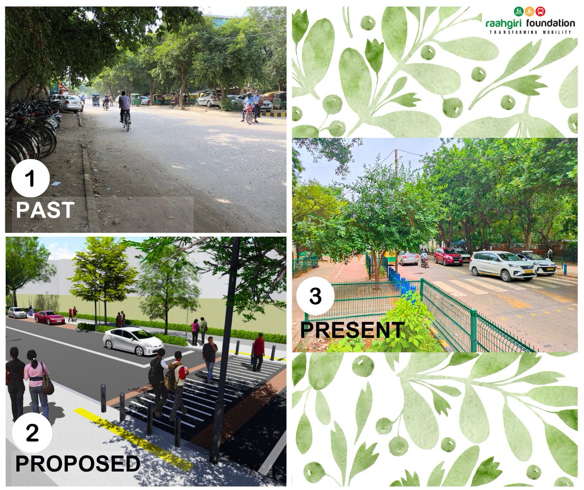 This is #Gurugram's Model Street - Janpath!👇

The transformation of this #street from Anath to Janpath is an incredible example of how a people-centered design helps in enhancing the overall usability of a space by making it safer, cleaner, walkable, #sustainable &amp; accessible
