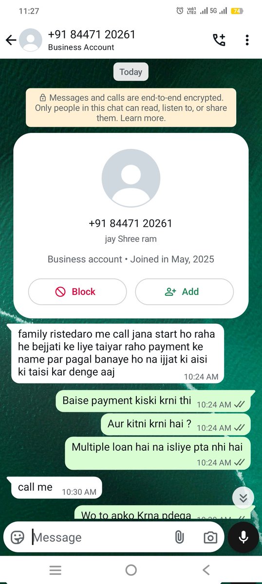 DscPerfect's tweet photo. @RBI @rblbank @baapofrecovery @rblbank Agent do Whatsapp 
family ristedaro me call jana start ho raha he bejjati ke liye taiyar raho payment ke name par pagal banaye ho na ijjat ki aisi ki taisi kar denge aaj
Customer Name :- Premraj
Credit card ending:- 9079
Agent 84471 20261 https://t.co/ZlZfwzS1vR