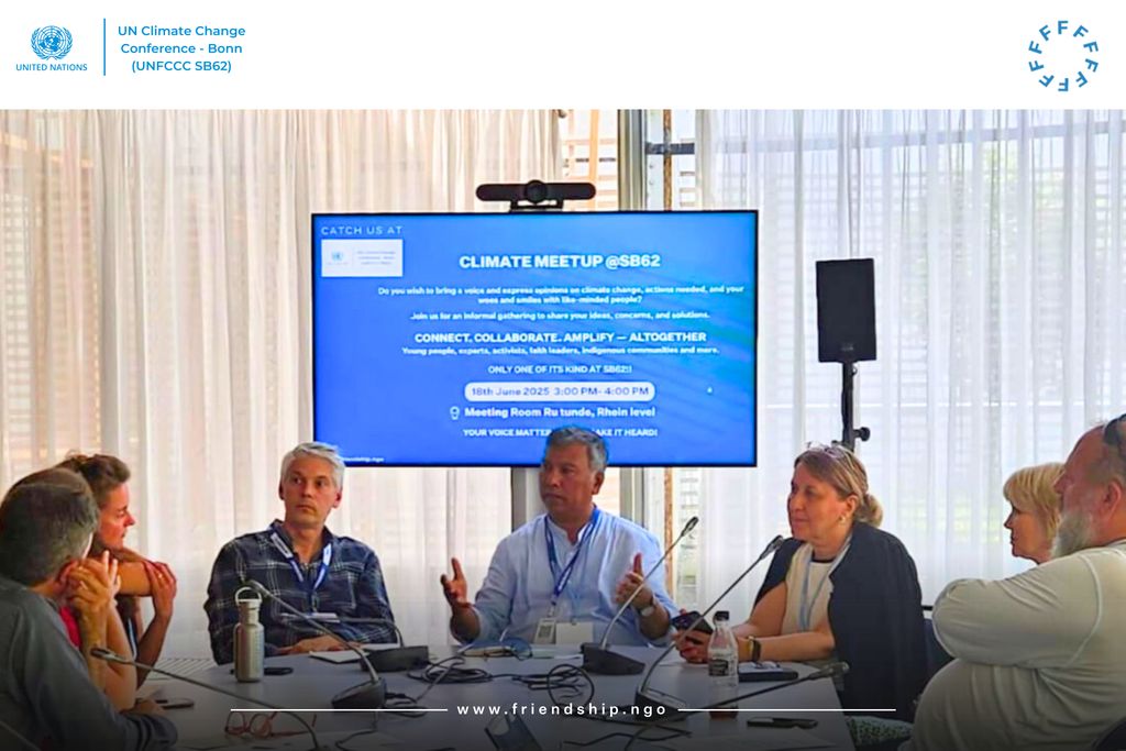 At #SB62 in Bonn, Friendship hosted an inclusive Climate Meet-Up, a vibrant, agenda-free space where voices from across civil society came together for open dialogue and exchange.

#ClimateJustice #Bonn #friendshipngo