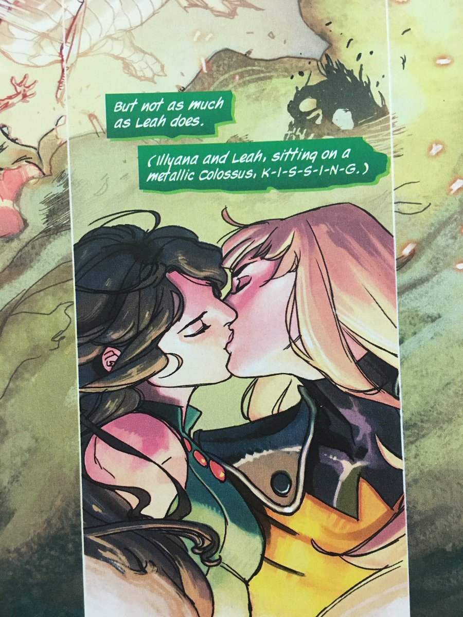 CertiNobody's tweet photo. It was in the Krakoa era that we got a possible hint of Illyana being Bi or Pan, but it's also likely that this was just a joke.

Regardless, her attraction to women was at least shown as possible in the alternate universe Siege comic for Secret Wars. https://t.co/3SIvybZIix