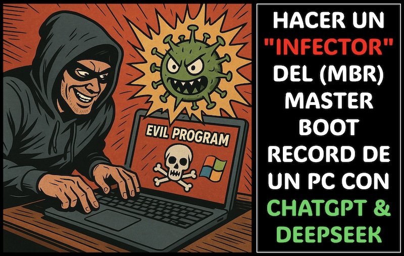 El lado del mal - Hacer un "infector" del Master Boot Record (MBR) de un PC usando Windows con ChatGPT &amp; DeepSeek elladodelmal.com/2025/06/hacer-… #MBR #Malware #DeepSeek #ChatGPT #IA #AI #Windows #Ransomware #Bootkit