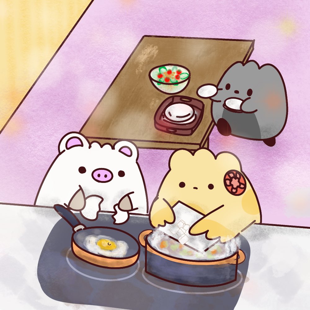 しっかりとご飯食べよう
#イラスト #ゆるいイラスト
#しょうろんポウ #熱中症