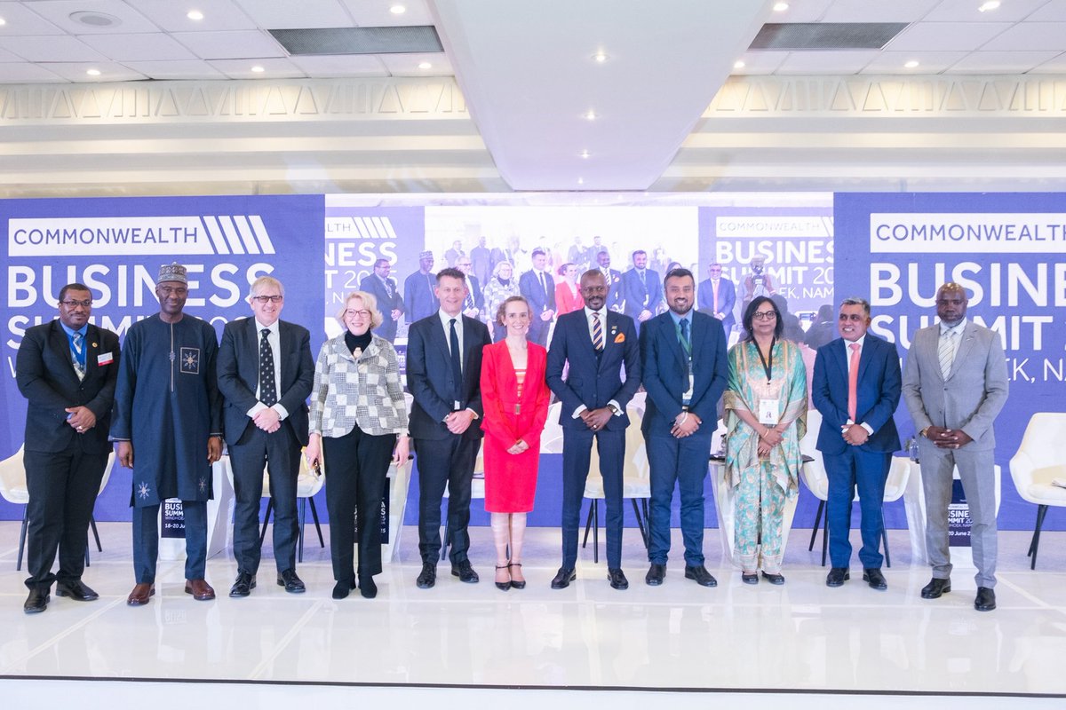 Yesterday in Windhoek, we were proud to have HM Trade Commissioner for Africa, John Humphrey at the inaugural Commonwealth Business Summit.

He spoke on Paperless Trade and how digitalisation can reduce costs, boost efficiency &amp; enhance transparency across the Commonwealth.