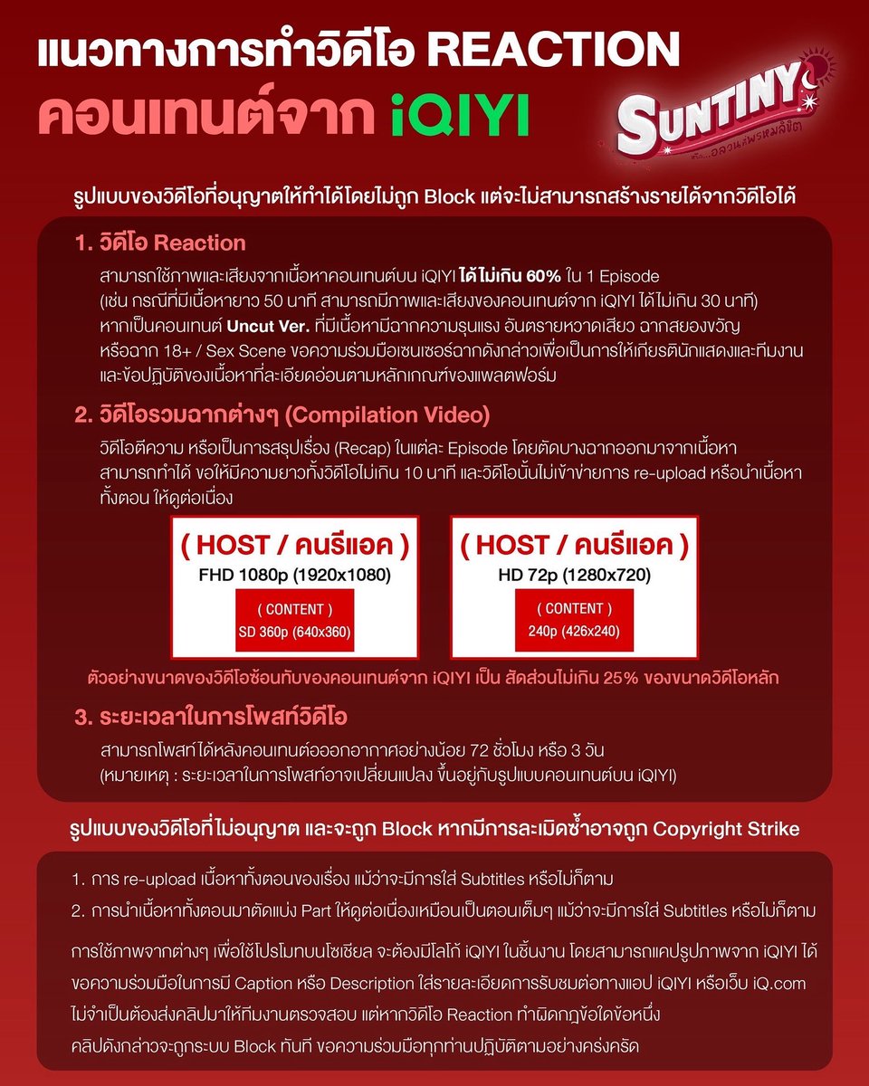แนวทางการทำวิดีโอที่มีเนื้อหาคอนเทนต์จาก iQIYI

ดูซีรีส์ SUNTINTY หรือ...อลวนที่พรหมลิขิต
ได้แล้วที่ 💞 s.iq.com/Suntiny

สมาชิก iQIYI VIP ดู SUNTINY 2 ตอนแรกก่อนใคร
ดูออนไลน์เวอร์ชัน UNCUT บนแอป #iQIYI และเว็บ iQ.com ที่เดียวเท่านั้น

SUN NUEA MAGIC SOAP