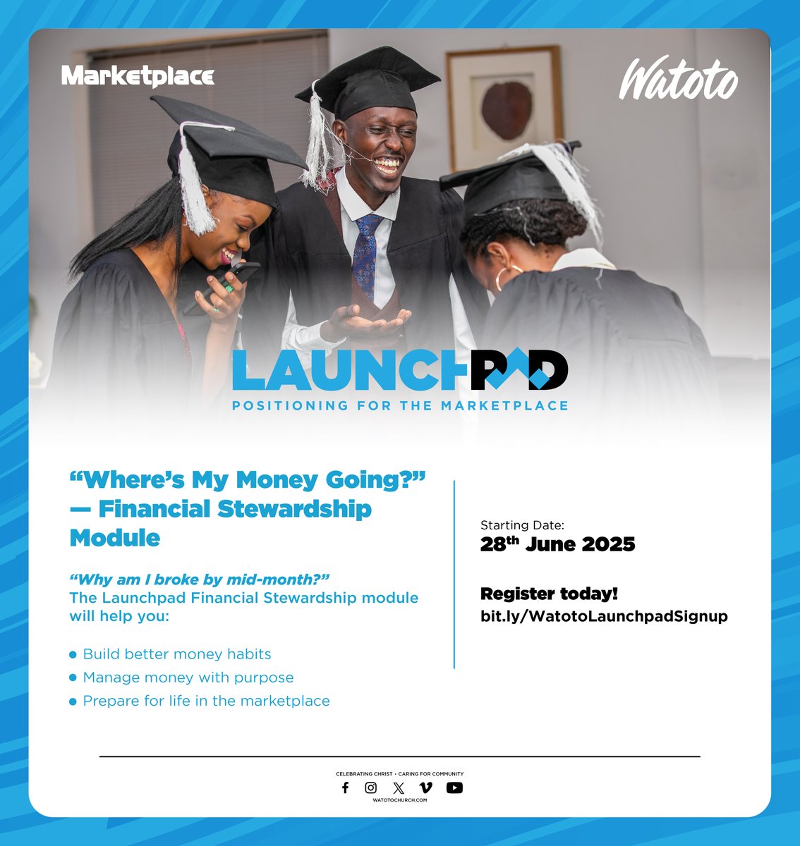 If you’re aged 20 to 27 and already asking, “Why is money never enough?”  This is for you.

The Financial Stewardship module will help you:
•Understand your money habits
•Manage your income with purpose
•Prepare for financial decisions in the real world

This is about being