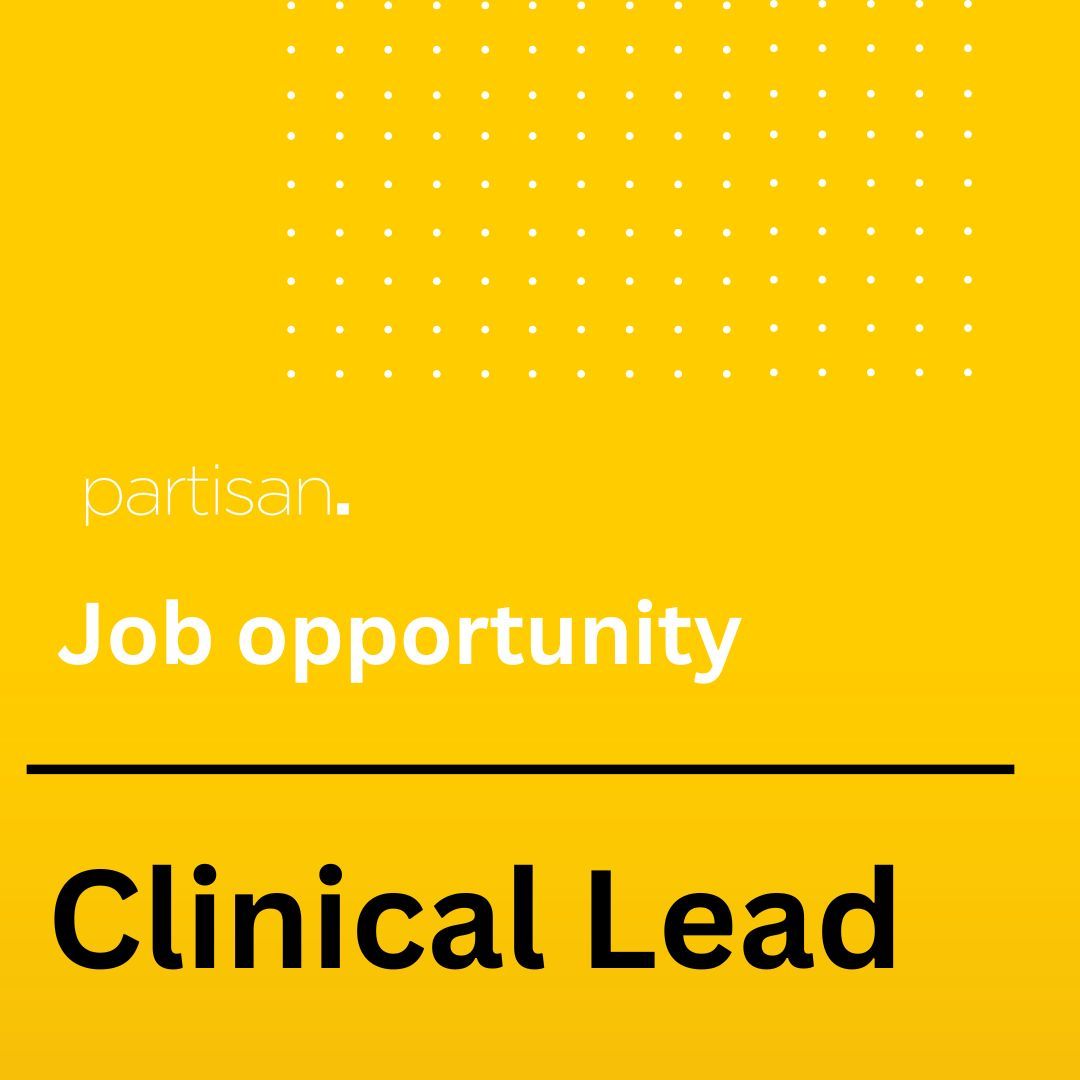 Are you a clinician who wants to do things differently?

We're hiring a #ClinicalLead to help shape practice beyond the edges of the system.
Come be part of something transformative.

🗓️ Apply by 30 June
👉 partisanuk.org/join-our-team 

#PsychologyJobs #mentalhealthjobs #healing