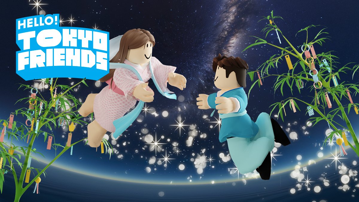 tokyo_kankou's tweet photo. 織姫と彦星になりきって、ワールド内を探検してみませんか？🌠

詳しくはこちら💡
https://t.co/XuFRoA5ATS

#Tokyo #TokyoTrip #TokyoTravel #HELLOTOKYOFRIENDS #TOKYOHUNT #Roblox #Metaverse #VR #AR https://t.co/dsClWNkJCX