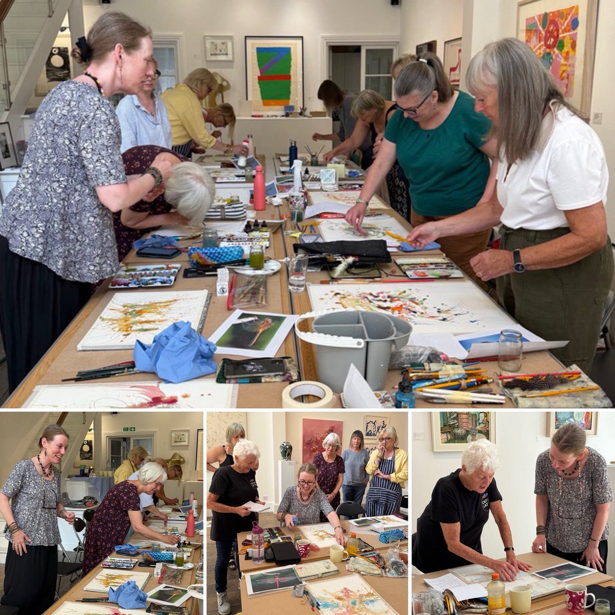 clairesparkes1's tweet photo. Great day #teaching my #mixedmedia #movement & #markmaking #artworkshop to a fully booked group @Studio_Linden in #Deal
#art #workshop #summerworkshop #arttutor #clairesparkes #watercolourpainting #painting #drawing #ballpointpen #inks https://t.co/lDNvR7CEL4