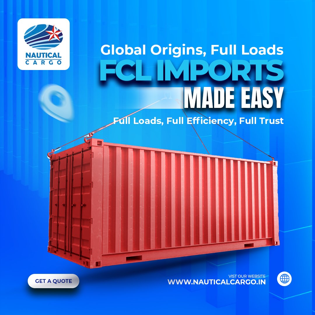 Importing from around the 🌍? Go with FCL – Full Container Load for faster, safer, and cost-effective shipping. From Asia to Europe, we’ve got your cargo covered! 🚢📦 #FCLImports #GlobalLogistics #ShippingSolutions #ImportExport #nauticalcargo