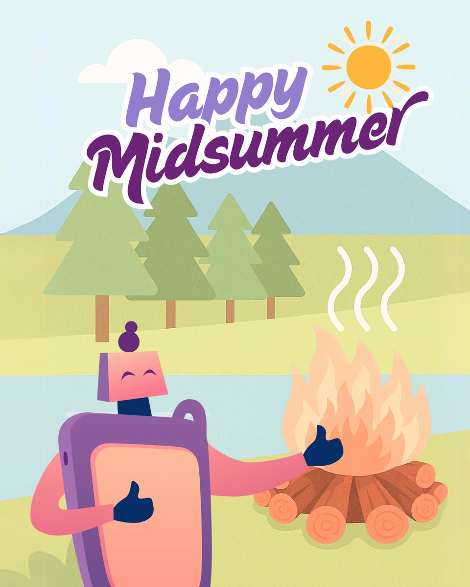 TheHublet's tweet image. Cheers to the brightest day of the year! ☀️
May your Midsummer be full of laughter, great food, and peaceful moments by the fire.
Hyvää juhannusta!
Happy Midsummer Day, everyone!
#Juhannus #Hublet #Midsummer