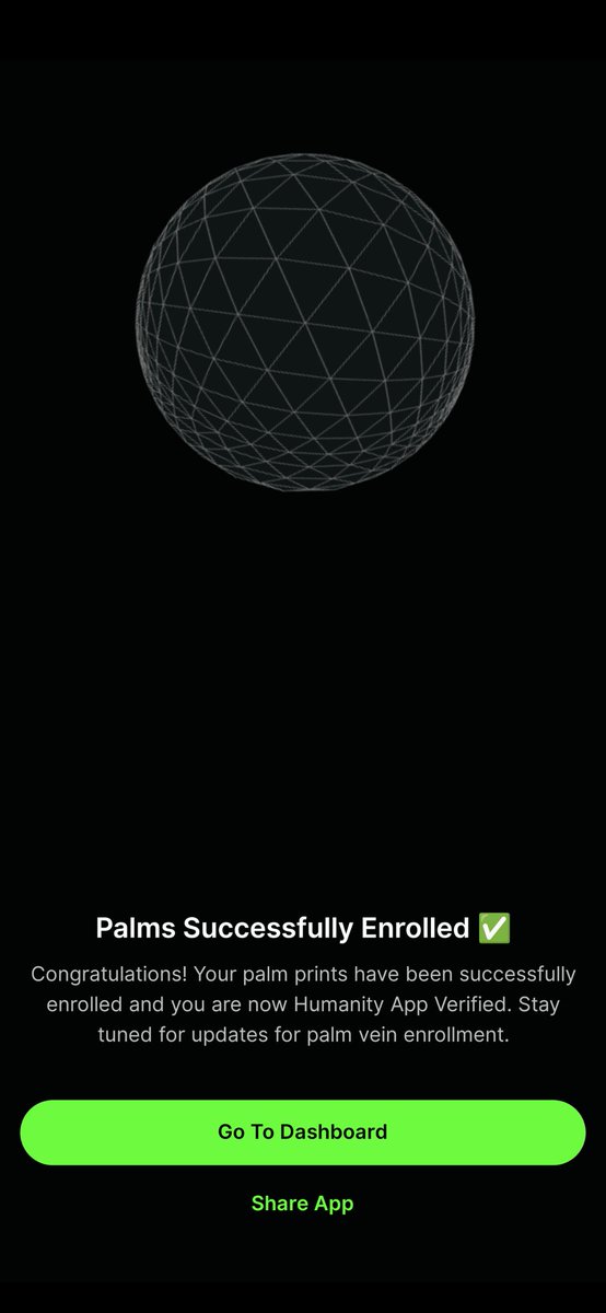 Meemah132's tweet photo. Just verified my palm on the Humanity Protocol app ๐๏ธ๐
One scan, zero KYC, full privacy.
Web3 finally feels human.
#HumanityProtocol #Web3Identity #PalmScan
@Humanityprot https://t.co/rEUge2TLfA