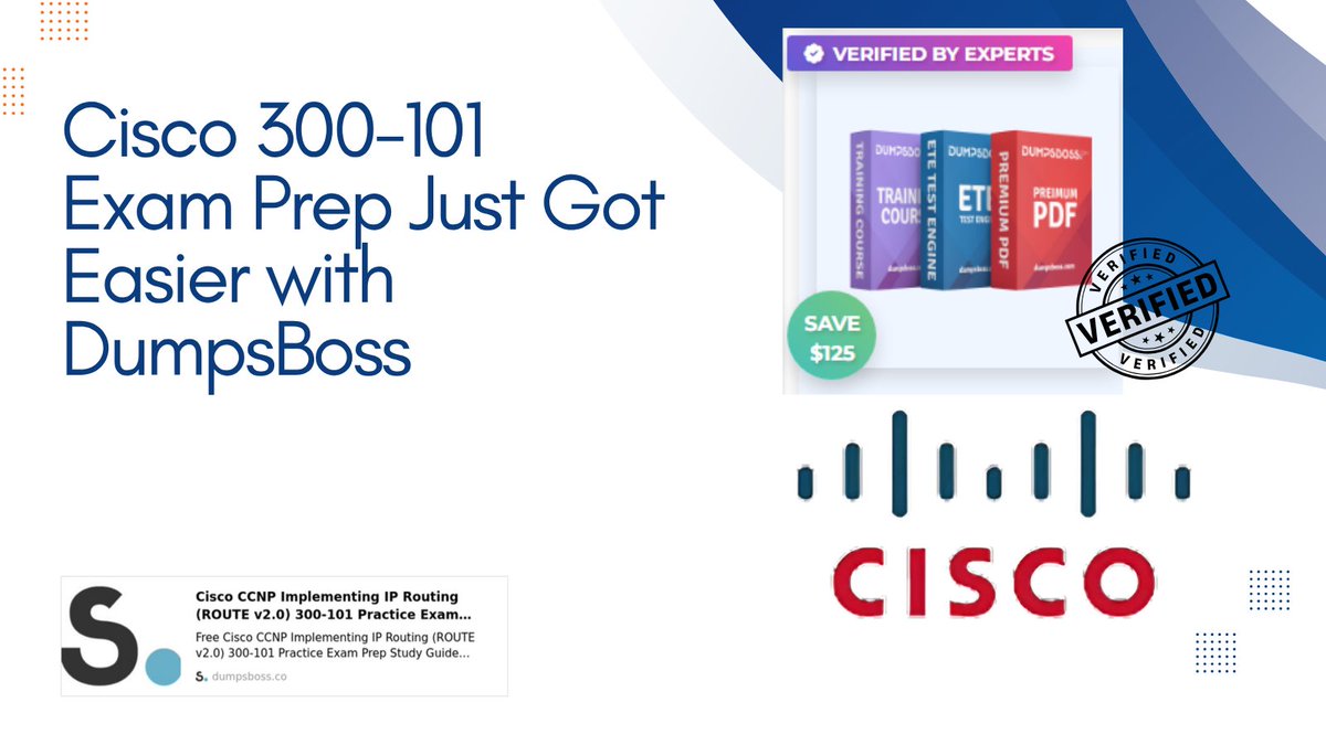 charles89568's tweet photo. Cisco 300-101 Exam Prep Just Got Easier with DumpsBoss

#Cisco300101 #DumpsBoss #300101ExamPrep #CCNP #NetworkingCertification #ITExamTips #StudySmarter #chilhavisto #vecinos19J #BINIversusEpisode4 #BINIversus #MusicaInternacionaldoAno #KohLanta #KajalAggarwal #Lanz #tillivan https://t.co/YMVHtaqPJ5
