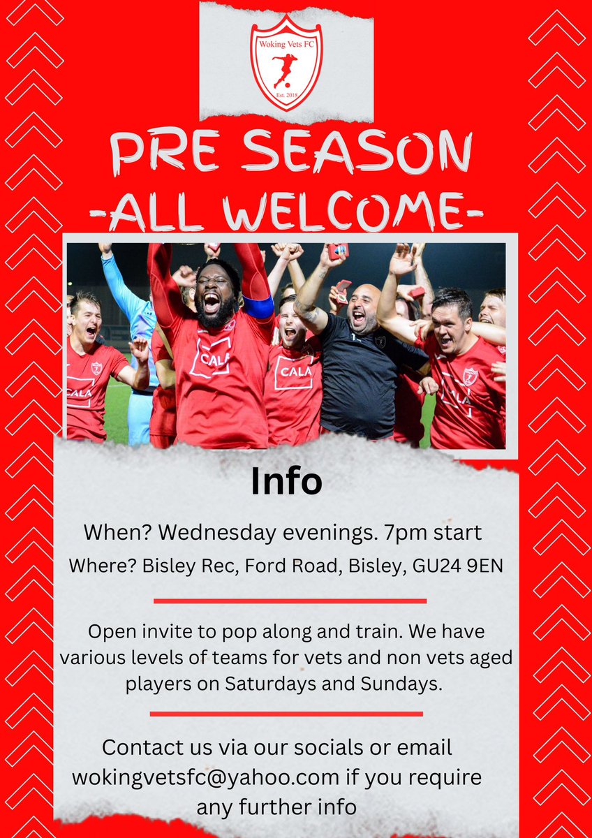 Just our 2nd pre pre-season session last night and great to see 32 lads down, including some new faces. 

A great start to build from. 

Come along if you’re not sure on your plans for next season. 

⚽️⚽️⚽️👍
