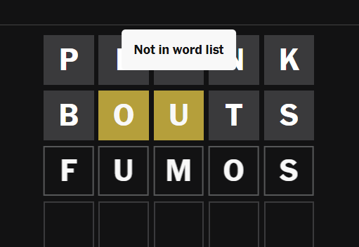 Rayvuls_butt's tweet image. This game sucks. #wordle