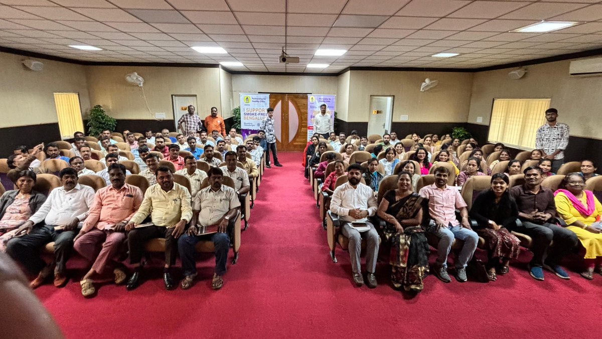 Suralkar Vikas Kishor, IAS (@bbmpsplhealth) on Twitter photo #BBMP, with Partnership for Healthy Cities, held a training on tobacco control law enforcement. Key COTPA updates: fines raised from ₹200 to ₹1000, and legal age for tobacco sales increased from 18 to 21. #TobaccoControl #HealthyCities
#Cities4Health <a href="/VitalStrategies/">Vital Strategies</a> #BBMP, with Partnership for Healthy Cities, held a training on tobacco control law enforcement. Key COTPA updates: fines raised from ₹200 to ₹1000, and legal age for tobacco sales increased from 18 to 21. #TobaccoControl #HealthyCities
#Cities4Health <a href="/VitalStrategies/">Vital Strategies</a>