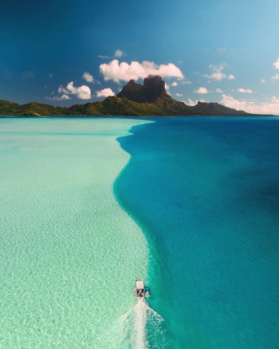Crystal clear waters in Bora Bora, French Polynesia 💦