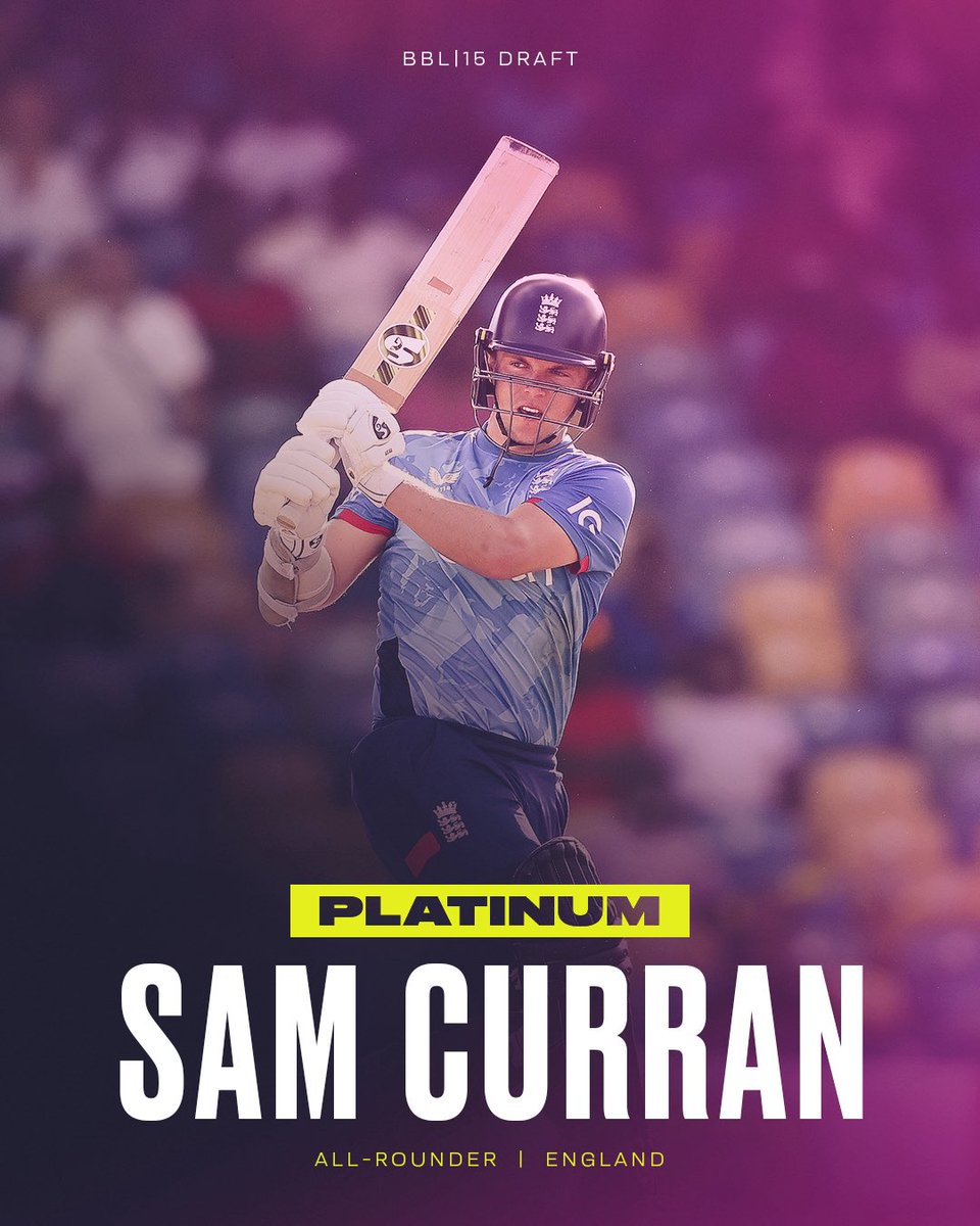 A World Cup champion &amp; now a Sixer 🏆 

With our first pick in the #BBLDraft, we’ve selected Sam Curran 🏴󠁧󠁢󠁥󠁮󠁧󠁿

Welcome, Sam! 

#sixers