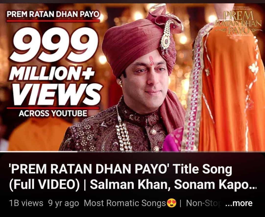 RahulRyonn's tweet image. #PRDP Title Song Hits Massive 1 Billion Views On YouTube 🔥🔥

Most Viewed Song Of Megastar #SalmanKhan  🤘🔥
