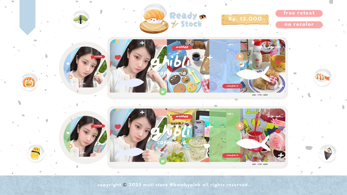 — help repost pls?

hai! ᐢ..ᐢ muti bawa layout carmen dan wonhee ready stock loh ♡ harganya ada di ALT &amp; di gambar yaa 🍥🥢 . . . yuk jajan 😋☝🏻 don't forget mention me after dm 𝗼𝗢𝗼𝗞𝗶𝗲 ¡! ❞

t. #zonauang