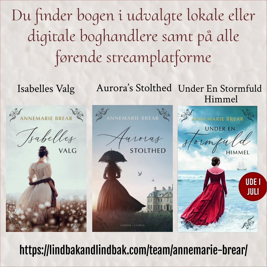 annemariebrear's tweet photo. Isabelles Valg
Aurora’s Stolthed
Under En Stormfuld Himmel
Nu kommer endnu en fabelagtig romantisk roman fra bestsellerforfatteren AnneMarie Brear.
#Nyeudgivelser #Romance #bogen @lindbaklindbak
https://t.co/wmWgFHUvNC https://t.co/Ukp5EVr7As