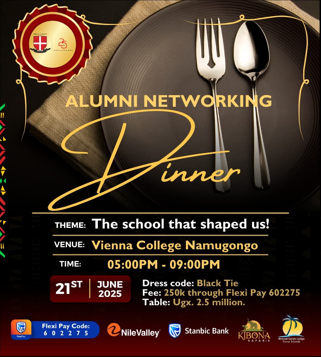 This Saturday, 21st June, 2025, all roads lead to the school that shaped us!

#viennaat25 #viennaalumni