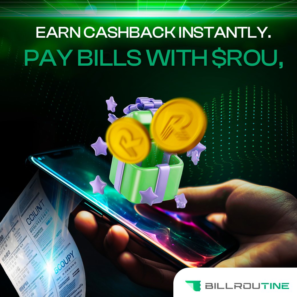billroutine's tweet image. What if you could pay your bills without a bank account?
With Billroutine, all you need is your crypto wallet.
Pay utility bills, top up services, and earn $ROU rewards no banks, no borders.
Welcome to everyday finance, reimagined with Web3
#Billroutine #PayWithROU #ROUTINECOIN