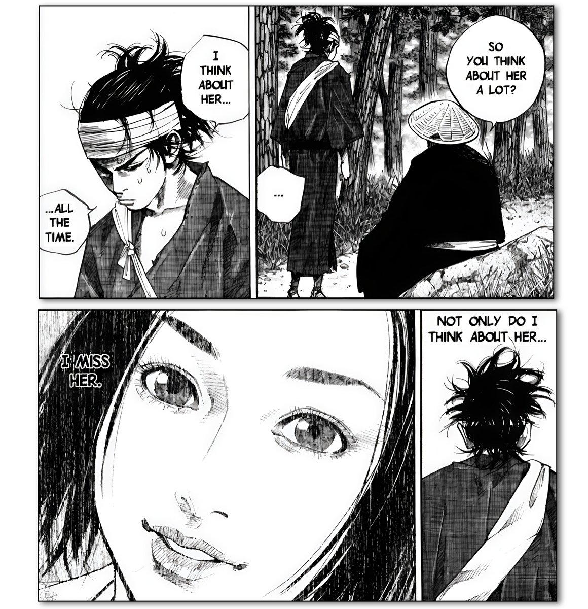 AniFrame's tweet photo. Musashi and Otsu (Vagabond)