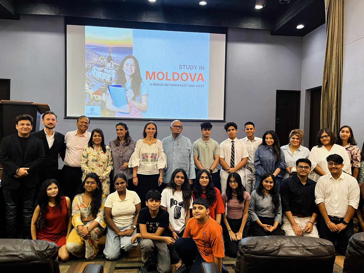 ana_taban's tweet photo. 🎓 Study abroad is not just about education - it’s about transforming the way we see the world. 🌎✈️

Grateful for the opportunity to present #Moldova as a study abroad destination to the vibrant youth of Kolkata. Sincere thanks to the @kanoria_found for the kind invitation. 🙏

It was a true delight to engage with such bright, curious, and enthusiastic young minds. Looking forward to building more meaningful connections between Moldova and #Kolkata! 🇲🇩🇮🇳

@sunilkanoria 
@MoldovaInIndia