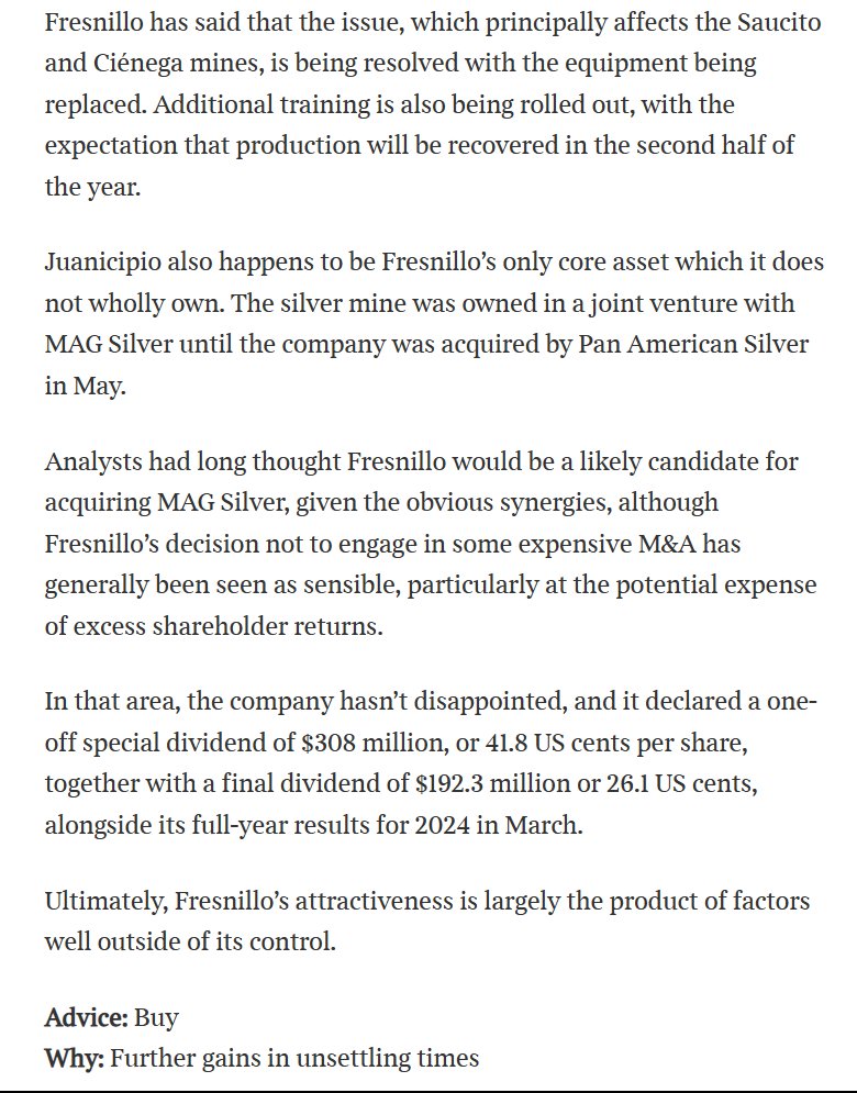 entrustTMF's tweet image. BUY #FRES Fresnillo Says Tempus In The Times

The Mexican precious metals miner is a good bet for investors seeking exposure to gold in uncertain times
