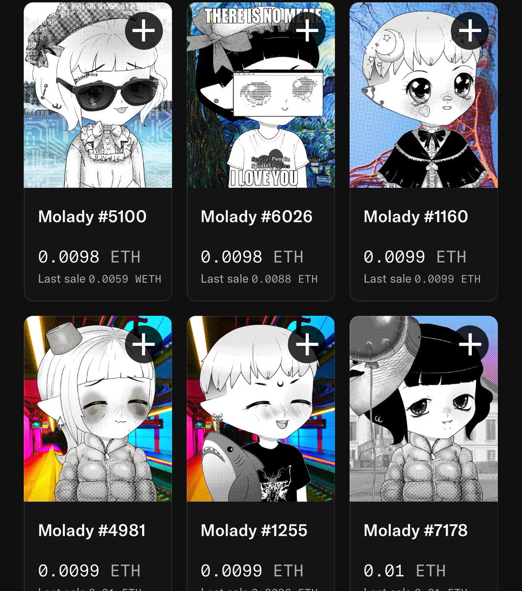 Molady Maker almost back to a .01 eth floor