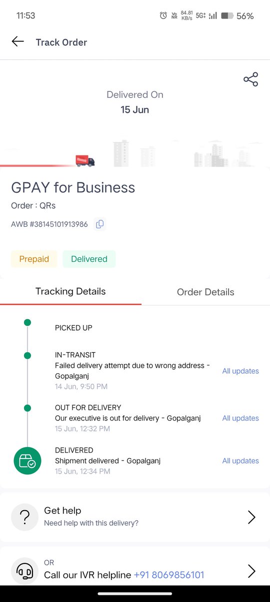 NK17015's tweet photo. Order delivered marked but not received.... This is scam by delivery... No action taken by delivery 4 day complete... @delhivery @help_delhivery #delhiveryscam https://t.co/nyAbhsZafG