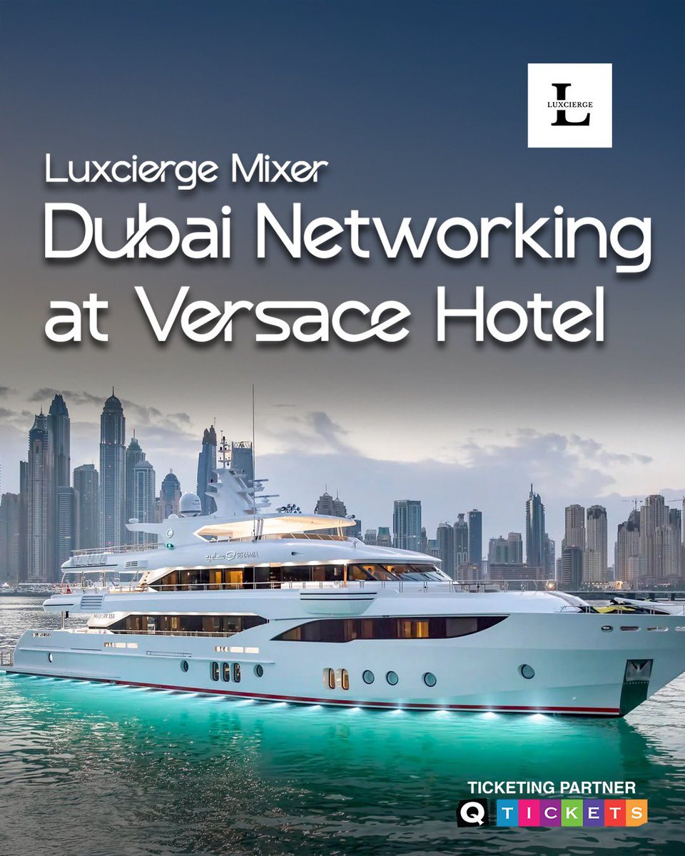 ✨ Network in style at the Luxcierge Mixer Dubai! ✨

Join top pros &amp; luxury insiders at Palazzo Versace on 19 April 2025.

💼 Connections | 🥂 Elegance
🎟️ AED 599

🔗 Book now: q-tickets.com

#LuxciergeMixer #DubaiNetworking #LuxuryEvents #QTicketsUAE