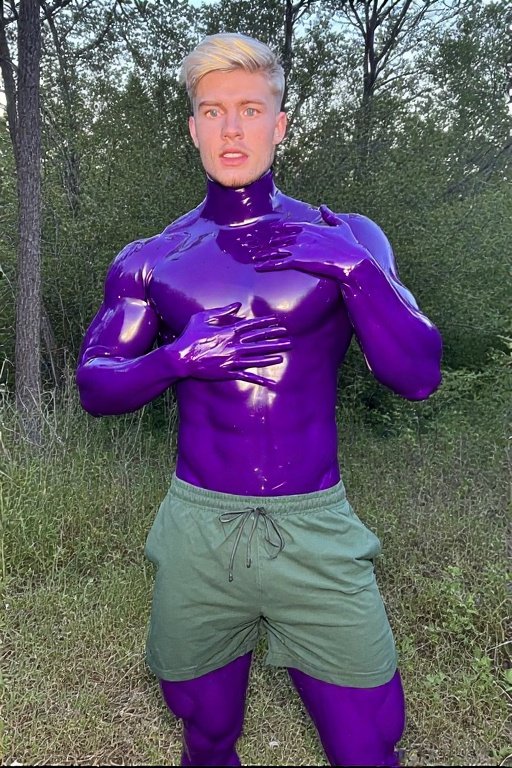 LubberRubber's tweet image. It kept spreading across his body. He started to feel a tightening around his crotch. He gasped in fear.