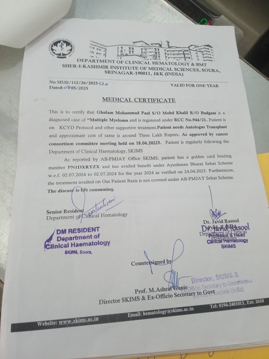 reyaz_paul's tweet photo. Kindly share urgent need ur helping cancer patient https://t.co/9GeoWjPQk2