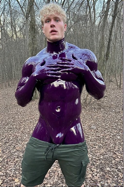 LubberRubber's tweet image. It kept spreading across his body. He started to feel a tightening around his crotch. He gasped in fear.