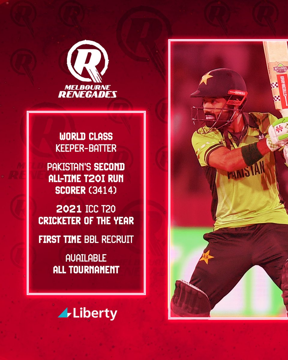 Rizwan, the Renegade! 😤❤️🖤

We've gone WORLD-CLASS with Pick 3 in the #BBL15 Draft.